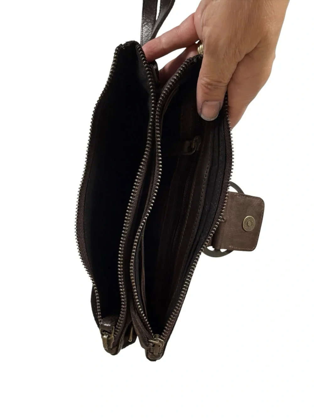 Margot Black Leather Crossbody Bag